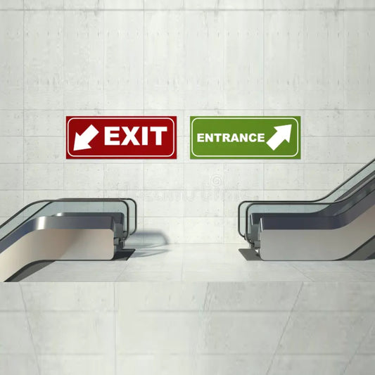 Exit and Entry Signs