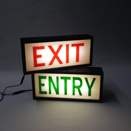 Exit and Entry Signs