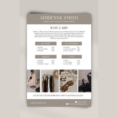 Rate Cards