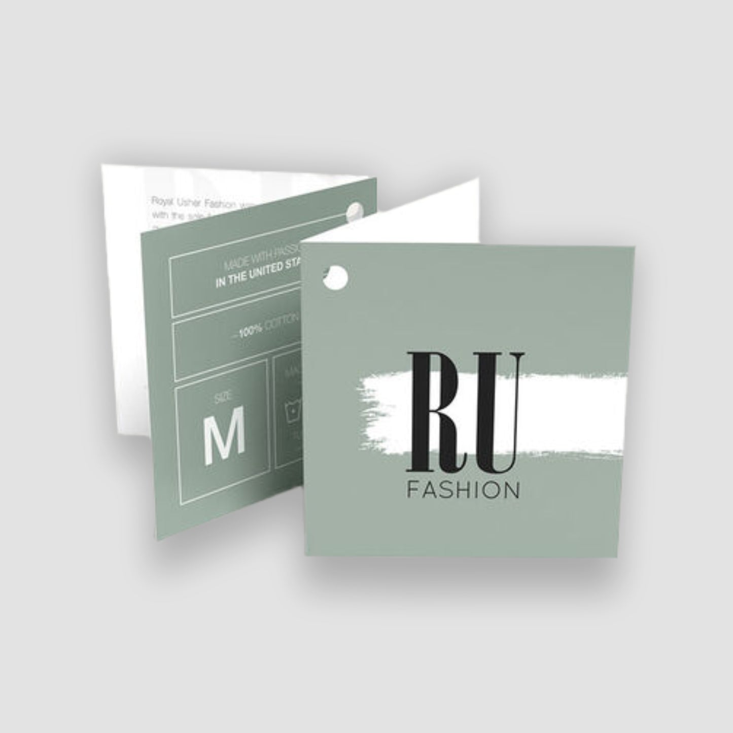 folded hang tags