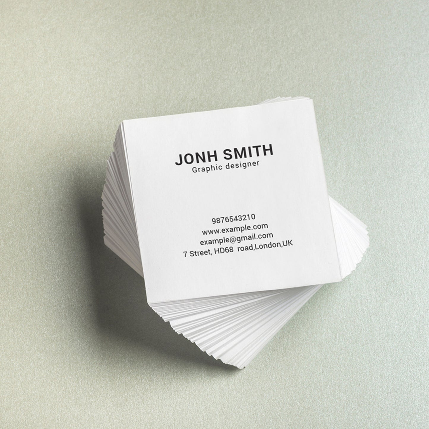 square visiting cards