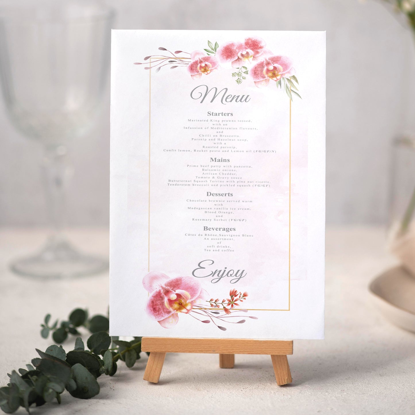 wedding menu
